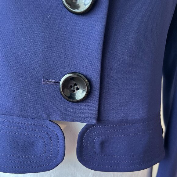 💙🍷Liz Claiborne Petite 2P Blue Blazer - Work to Weekend Classic! - Picture 3 of 10